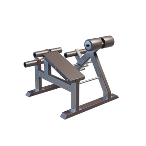 Outdoor AB bench en hyperextension station van staal met vaste trainingshoeken